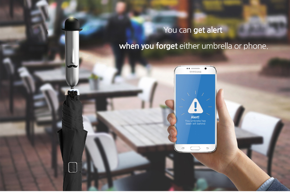 Chiếc ô dù cầm tay Bluetooth thông minh